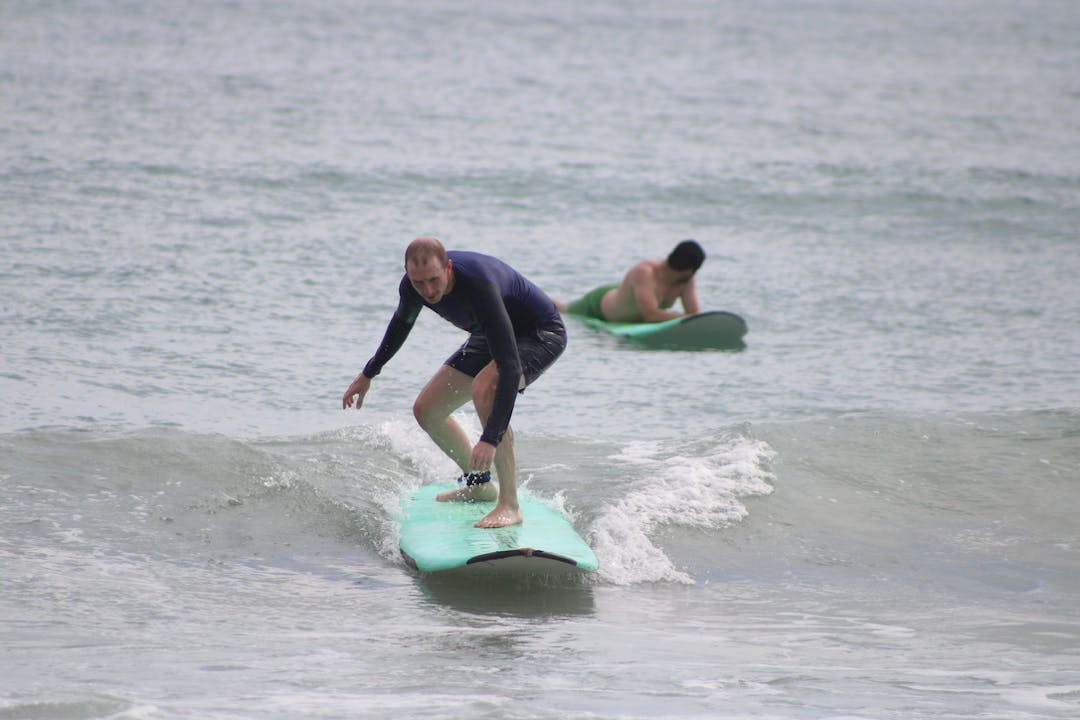 Patrick surfing in Mexico